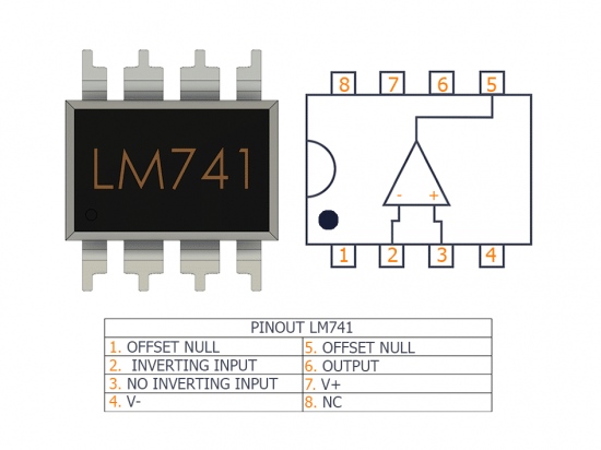 IC LM741 OpAmp